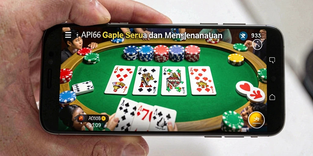 Tampilan menarik dari gameplay Gaple API66 yang seru.