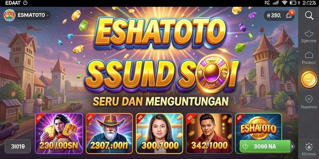 Tampilan menakjubkan gameplay ESHATOTO yang mendebarkan.