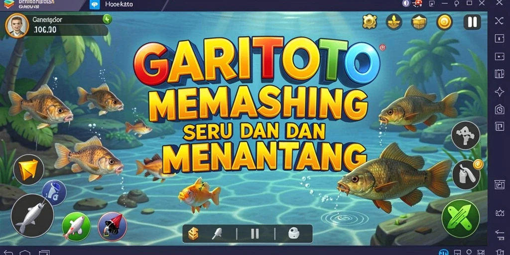 Tampilan gameplay GARITOTO yang seru saat memancing.