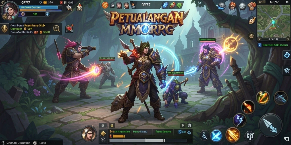 Tampilan menarik dari gameplay petualangan MMORPG GF777.
