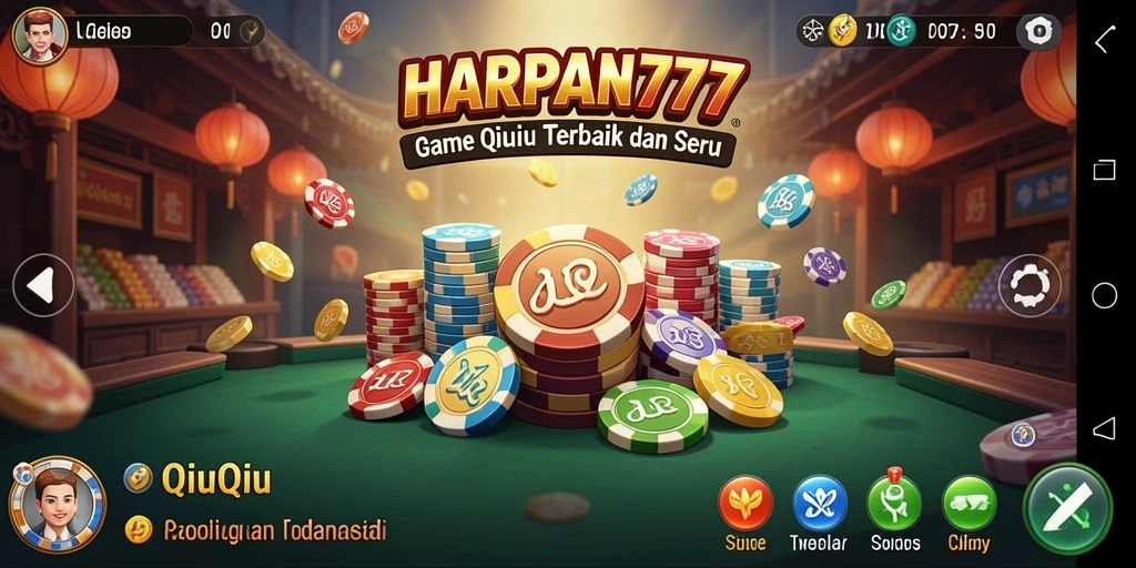 Tampilan gameplay QiuQiu yang menarik dari HARAPAN777.
