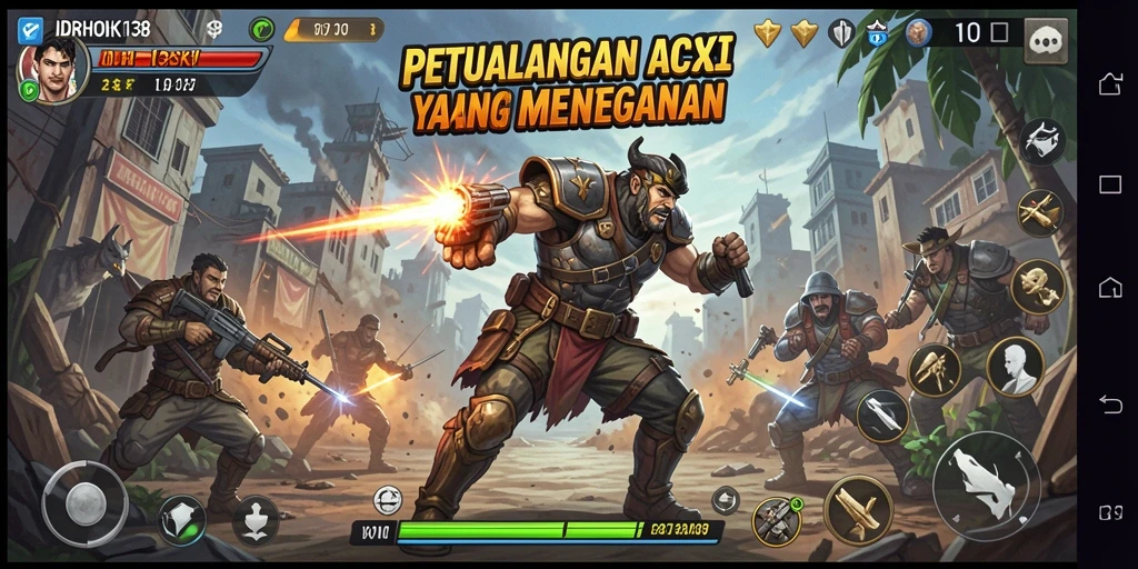 Tangkapan layar utama IDRHOKI138 menampilkan aksi seru dalam permainan.