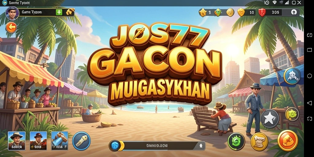 Screenshot utama JOS77 menampilkan gameplay menarik dalam membangun bisnis Tycoon.