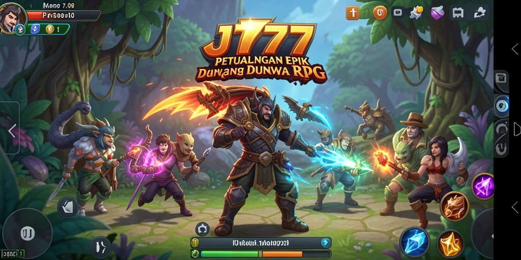 Screenshot gameplay JT777 yang menampilkan pertarungan epik dan grafis menakjubkan.