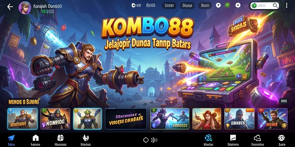 Screenshot gameplay KOMBO88 menampilkan eksplorasi dunia yang luas.