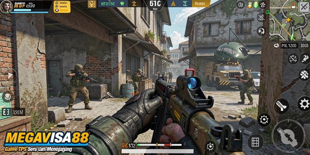 Tampilan dari gameplay seru MEGAVISA88 dengan aksi tembak-menembak yang menarik.