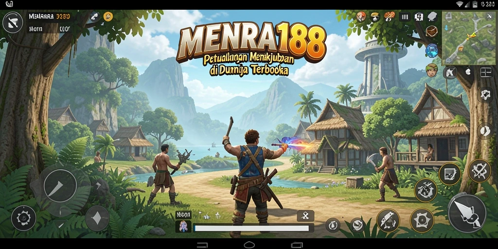 Screenshot MENARA188 menampilkan pemandangan indah dunia terbuka.