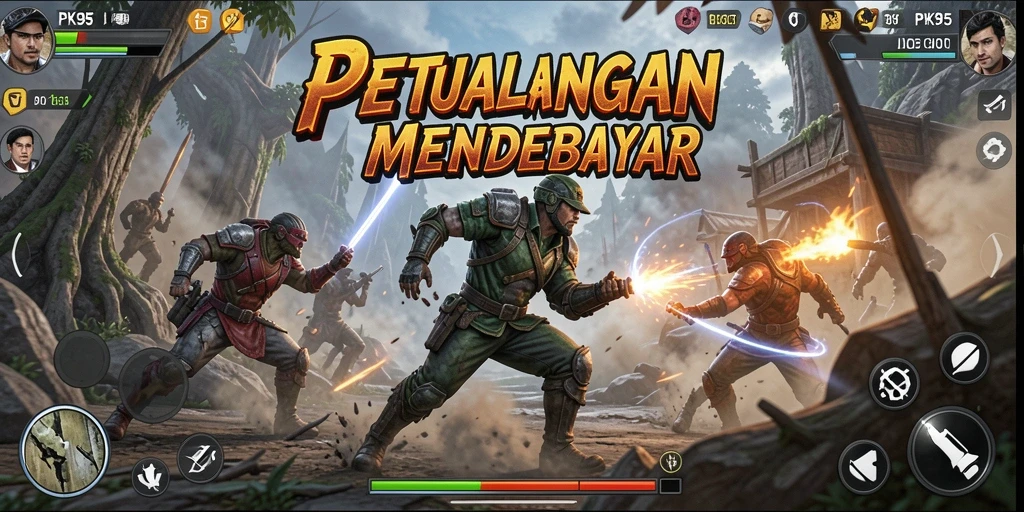 Tangkapan layar gameplay PK95 yang penuh aksi dan seru.