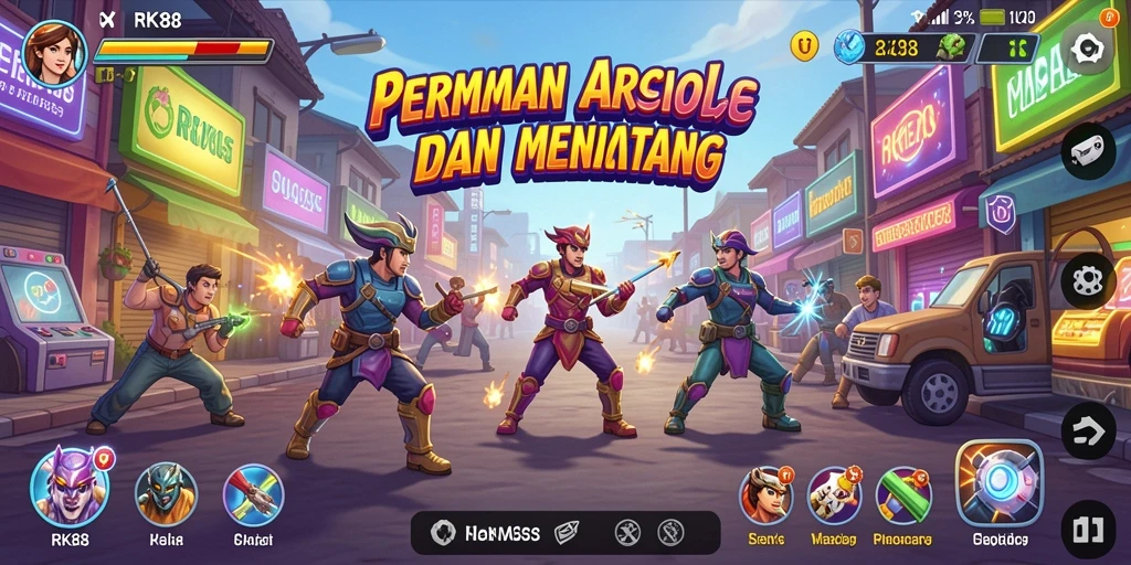 Tampilan gameplay seru dari RK88 yang penuh tantangan.