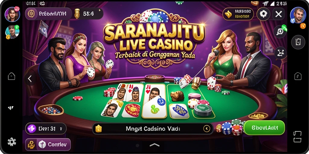 Tampilan gameplay yang menarik dari SARANAJITU dalam permainan Live Casino.