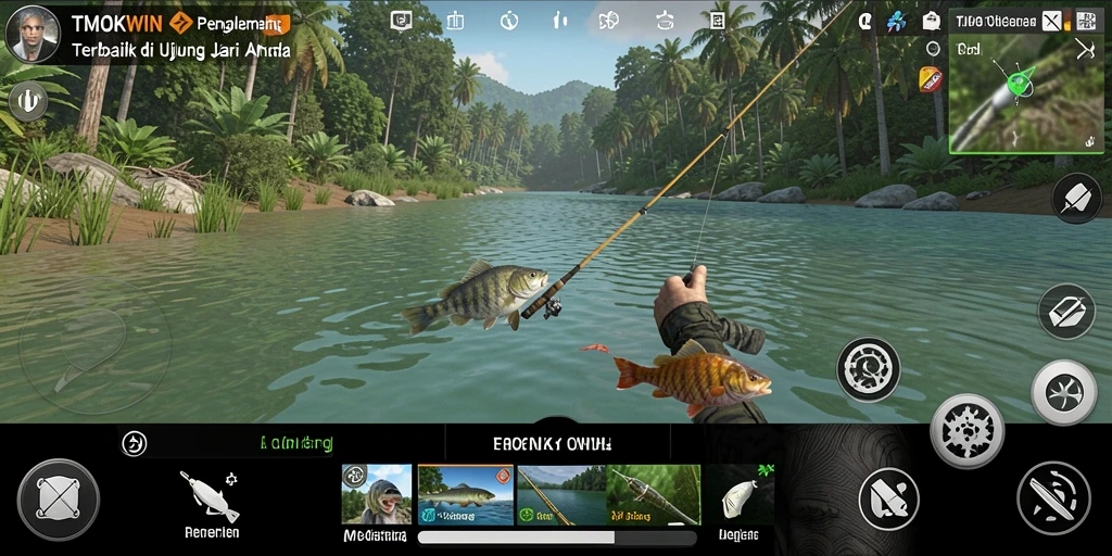 Tangkapan ikan besar dalam gameplay TMOKWIN yang menantang.